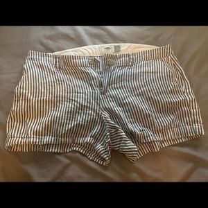 Old navy blue and white striped shorts